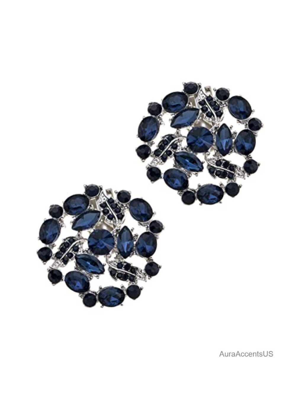 Rhinestone Floral Shoe Clips for Wedding Party Dress Shoes 2Pcs